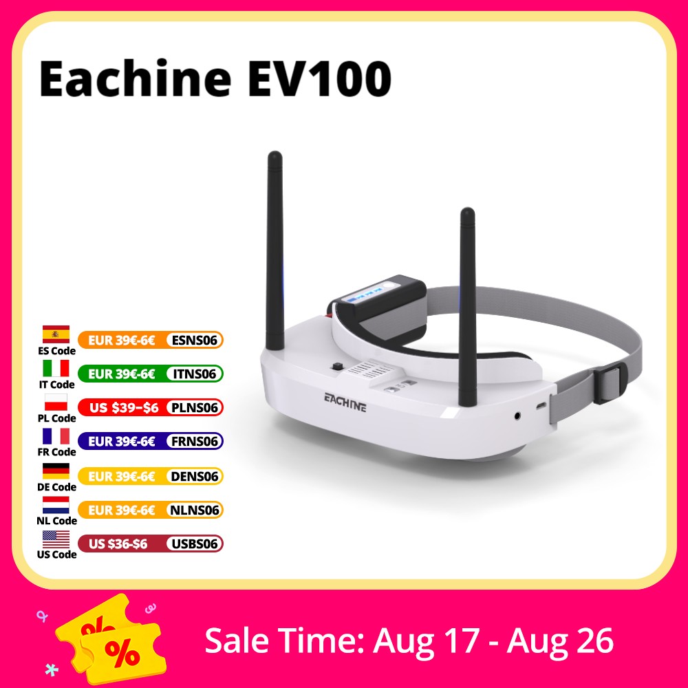 Fpv Drone Goggles - Eachine kacamata FPV EV100, casing baterai