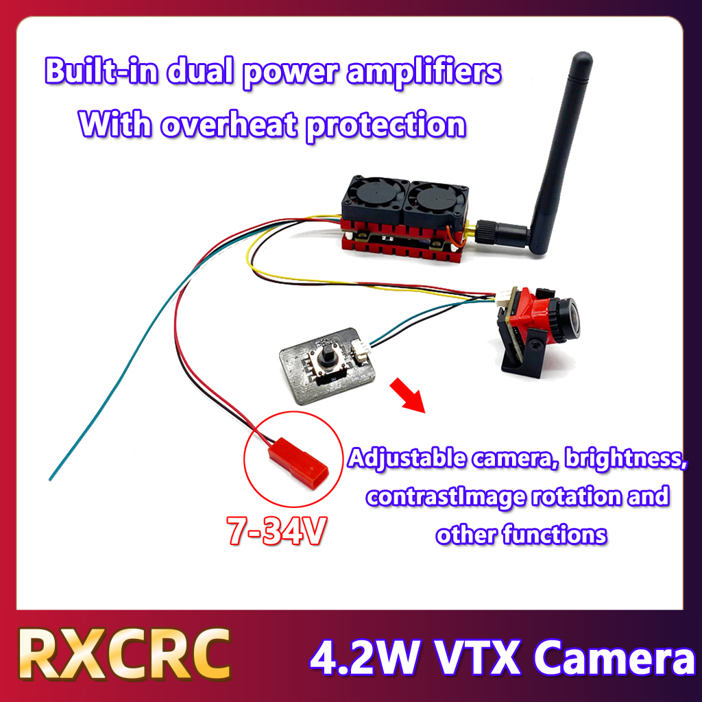 RXCRC 5.8G 48CH 4.2W Pemancar  - Fpv Drone Vtx ulasan dan harga