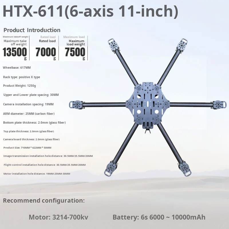 Rangka Drone Serat Karbon Enam - Fpv Drone Propeller ulasan dan harga