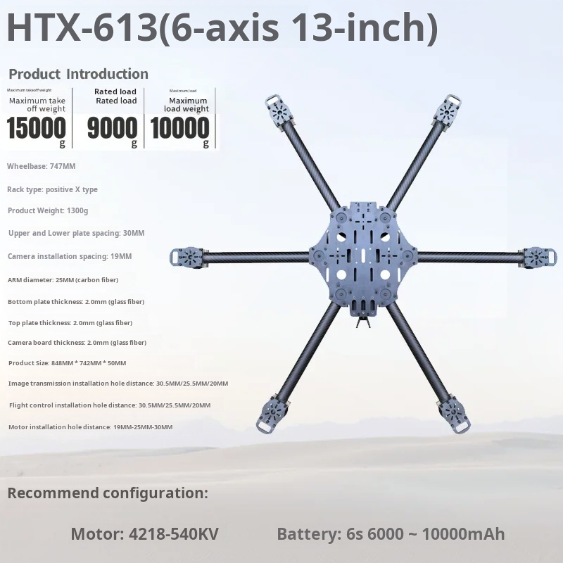 Rangka Drone Serat Karbon Enam - Fpv Drone Propeller ulasan dan harga