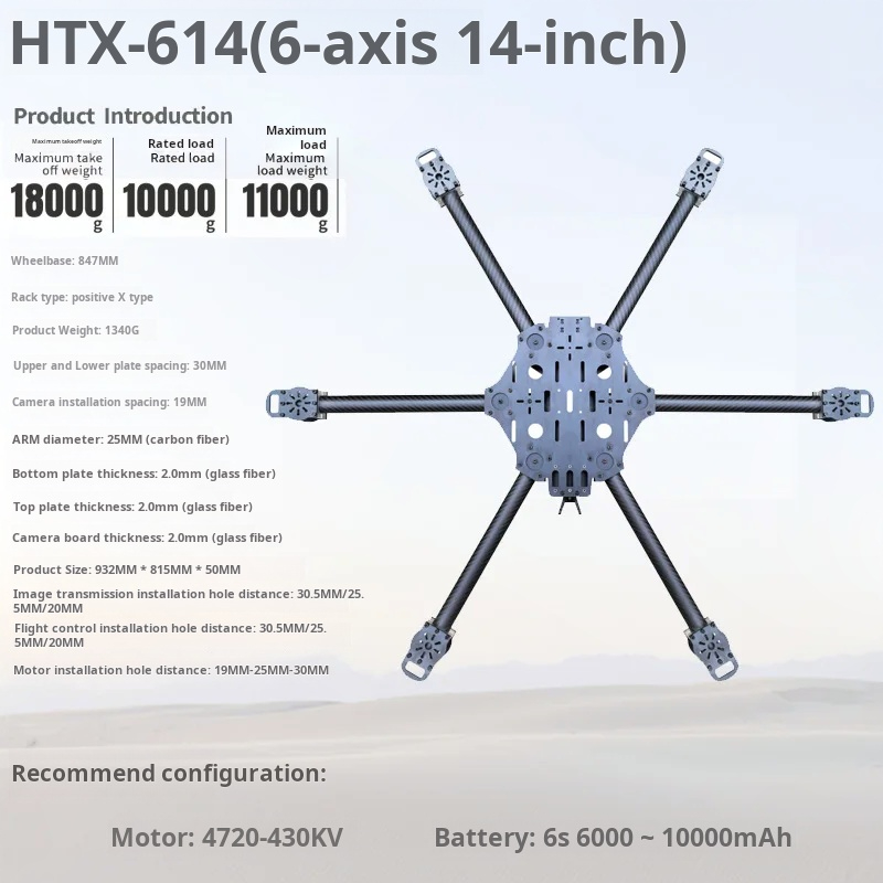 Rangka Drone Serat Karbon Enam - Fpv Drone Propeller ulasan dan harga