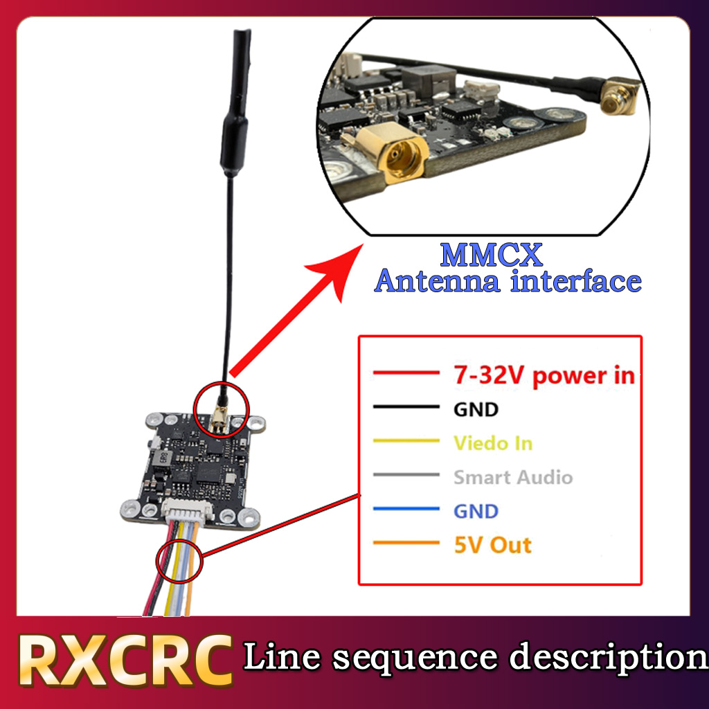 Modul RXCRC 5.8G 48CH 1.6W VTX - Fpv Drone Vtx ulasan dan harga